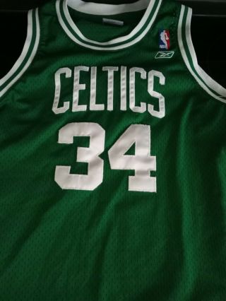 Vintage Reebok Boston Celtics 34 Paul Pierce Boy’s Basketball Jersey L 14 - 16