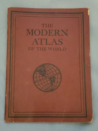 Vintage 1930s Modern Atlas Of The World Rand Mcnally