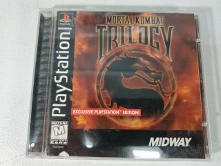 Mortal Kombat Trilogy (playstation 1 Ps1) Komplete Black Label Version Cib Vtg