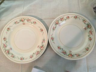 Two Vintage Homer Laughlin Countess Eggshell Georgian Salad Plates