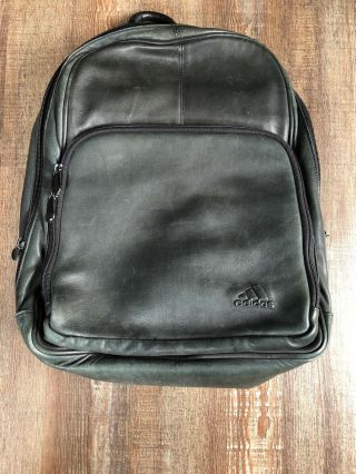 Adidas Leather Backpack - Vintage Faded Black,  Laptop Compartment