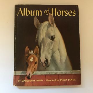 Album Of Horses - Marguerite Henry,  Rand Mcnally,  Hardcover Vintage Illustration