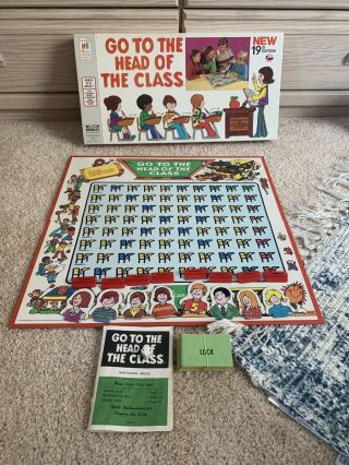 Vintage 1978 Milton Bradley Go To The Head Of The Class Board Game 100 Complete