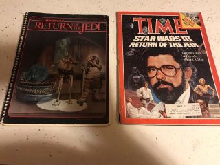 1983 Time Mag Star Wars 3 Return Of The Jedi George Lucas & Notebook Vintage