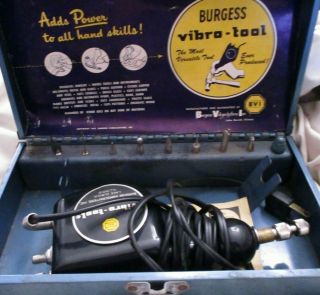 Vintage Burgess Vibra - Tool,  Case,  Attachments,