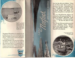 Lake Norfolk In The Arkansas Ozarks Vintage Travel Brochure Photos Keyed Map
