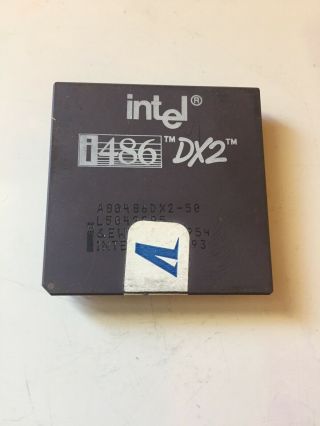 Vintage Intel I486 Dx2 50mhz Cpu Processor A80486dx2 - 50 486 Gold Recovery
