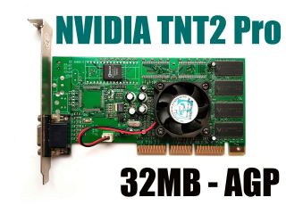 Agp Vintage Videocard Nvidia Riva Tnt2 Pro 32mb - 2001