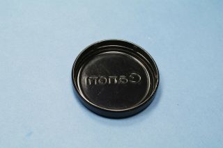 Vintage CANON Front Lens Cap Slip - on Push - on Black Chrome All Metal 2