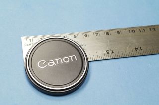 Vintage CANON Front Lens Cap Slip - on Push - on Black Chrome All Metal 3