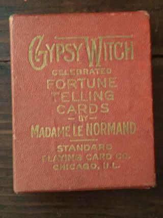 Vtg 1903 Gypsy Witch Fortune Telling Cards - Madame Le Normand - Boxed Set W/instruc