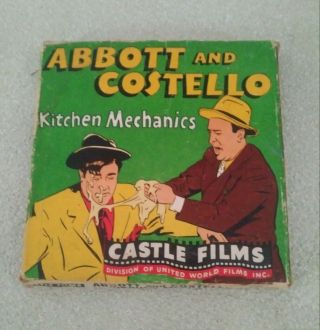 Vintage Abbott And Costello In Kitchen Mechanics 8mm Complete Edition Film