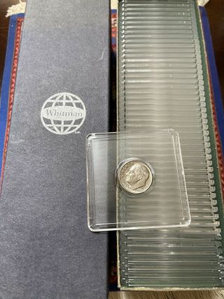 Vintage Box Of 25 Whitman 2x2 Snap Lock Clear Plastic Dime Coin Holders 9728