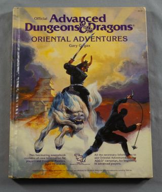 Vintage Advanced Dungeons & Dragons: Oriental Adventures,  1985 Gygax Tsr 2018