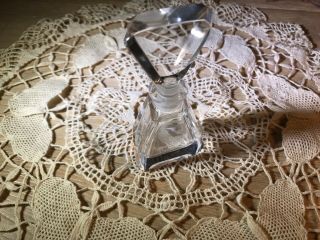 Antique Art Deco Crystal Glass Perfume Bottle W/ Stopper 1920’s