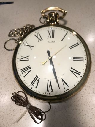 Vintage United Pocket Watch Style Electric Clock