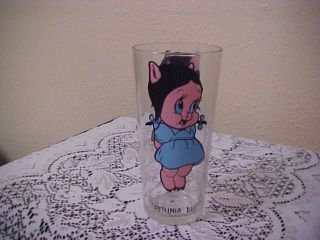 Vintage 1973 Looney Tunes Petunia Pig Warner Bros Pepsi Collectors Glass