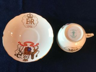 Vintage Commemorative Coronation Queen Elizabeth Bone China Tea Cup & Saucer 3