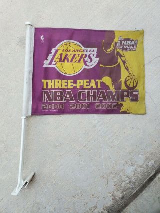 Vintage Flag Nba Los Angeles Lakers 2002 Champions 16/11 Inches Three Peat