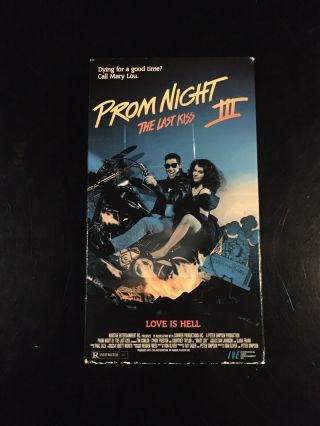 Rare Vintage Prom Night Iii 3 The Last Kiss Vhs 1990 Horror Mary Lou Cult Rare