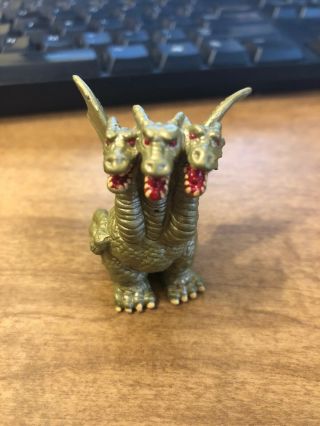 Godzilla Toho Co Ltd 3 Headed Dragon Figure 2 " Toy Trendmasters Vtg 1994 Gold