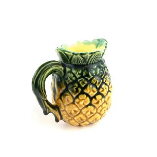 Vintage Tiki Bar Ceramic Majolica Pineapple Creamer From Anekona Hawaii