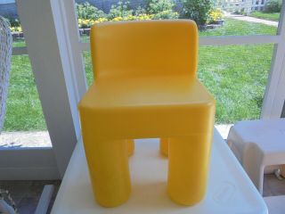 Vintage Little Tikes Yellow Chunky Chair Child Size