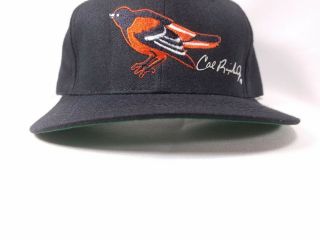 vintage Baltimore Orioles Cal Ripken Jr signature snapback solid crown hat cap 2