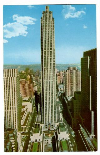 Postcard Ny York City Rockefeller Center Vintage Card C1970