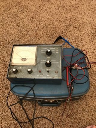 Vintage Commercial Trades Institute Vt - 20 Tube Tester With Leeds