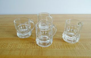 Shot Glass Mug Set Of 4 Vintage Clear Federal Glass