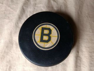 Vintage Early 70s Boston Bruins Converse Ccm Hockey Puck