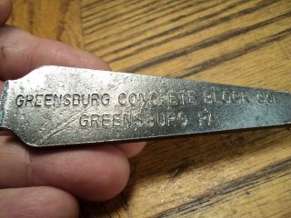 Vintage Masonry Line Pin Tool - 4 - 1/16 " Greensburg Concrete Block Co.