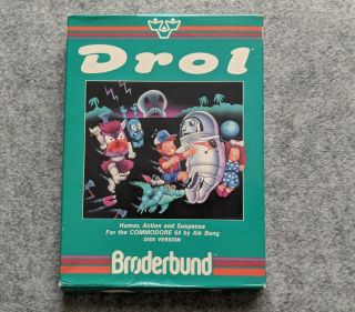 Drol Box Commodore 64 Broderbund Vintage Computer Game 1983 Br0derbund