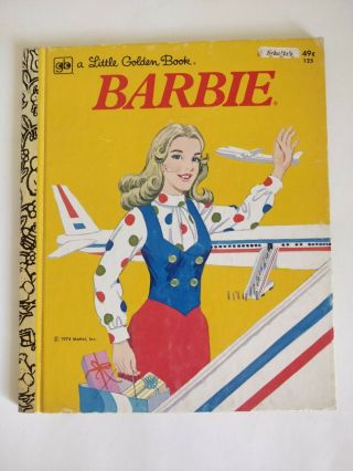 Vintage 1974 Barbie A Little Golden Book Series Mattel Book