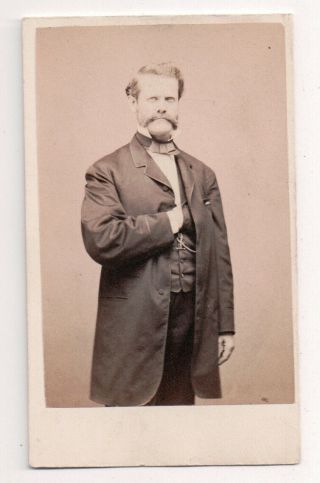 Vintage Cdv Civil War Era Gentleman Photo By Bogardus York