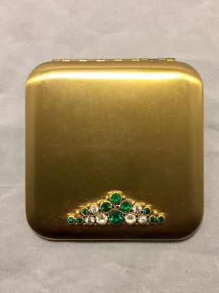 Vintage Gold Tone Pilcher Makeup Compact Made In Usa 1960 