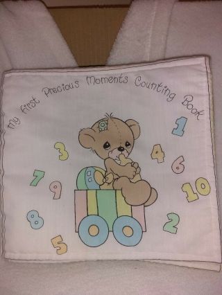 Vintage Precious Moments Counting Book Panel Cloth 1992 Baby Kids Book