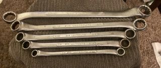 Vintage S K Lectrolite Forged Alloy Offset Box Wrenches.  Set Of 5.  Made In Usa.