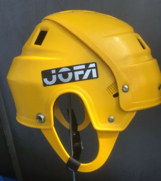 Yellow JOFA ishockey helmet 24651.  Vintage 70’s.  Senior size 2