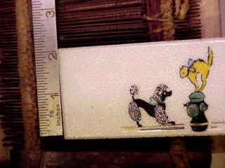 6 French Poodle,  Yellow Tabby Paris Enamel Compact,  Cigarette Tops