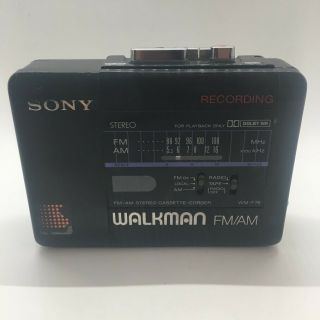 Vintage Sony Walkman Wm - F76 Fm/am Stereo Cassette Recorder Parts/repair