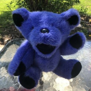 Vintage 1990 Grateful Dead Liquid Blue 12 " Blue Bear Jointed Stuffed Plush