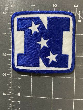 Vintage Nfc N Blue Logo Patch Nfl National Football League Conference Jersey Afc