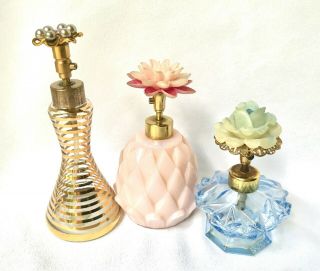 Vintage Collectible 3 Irice Perfume Spray Bottles