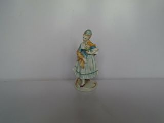 Vintage Small Rosenthal Porcelain Figure Of A Girl Signed By Artist