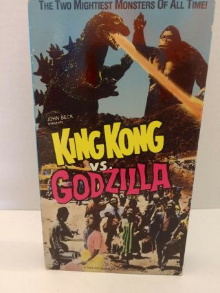 Vintage 1987 King Kong Vs.  Godzilla Vhs Tape