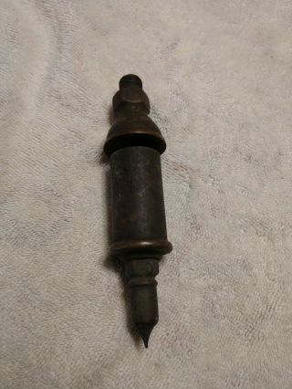 Vintage Brass Steam Air Whistle 5 1/2 "
