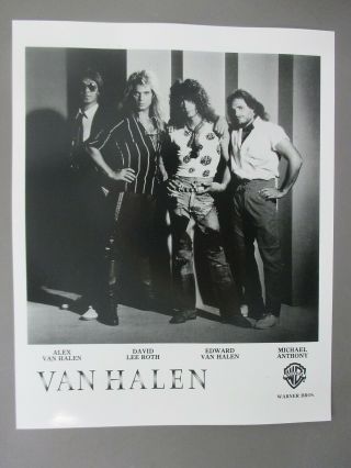 Van Halen Promo Photo 8x10 Vintage Shot With David Lee Roth