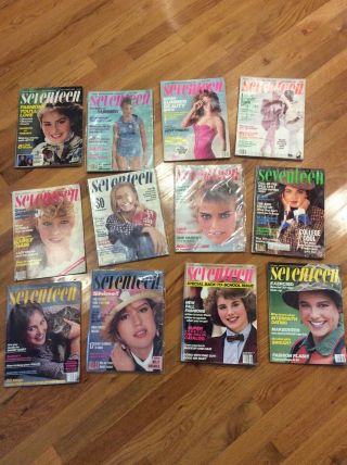 (12) Vintage Seventeen Magazines 1980 - 1990